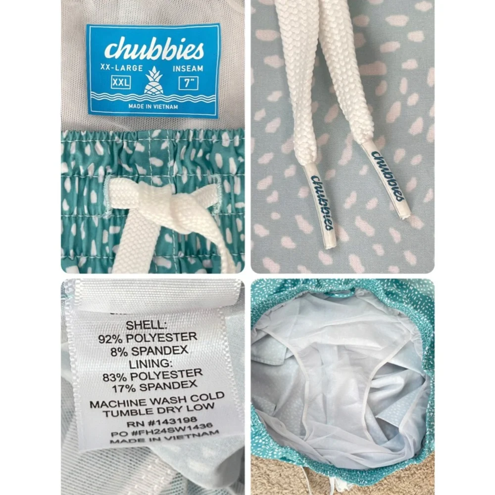 Chubbies The Classic Swim Trunk 7” Whale Sharks Swimsuit Men’s Size XXL